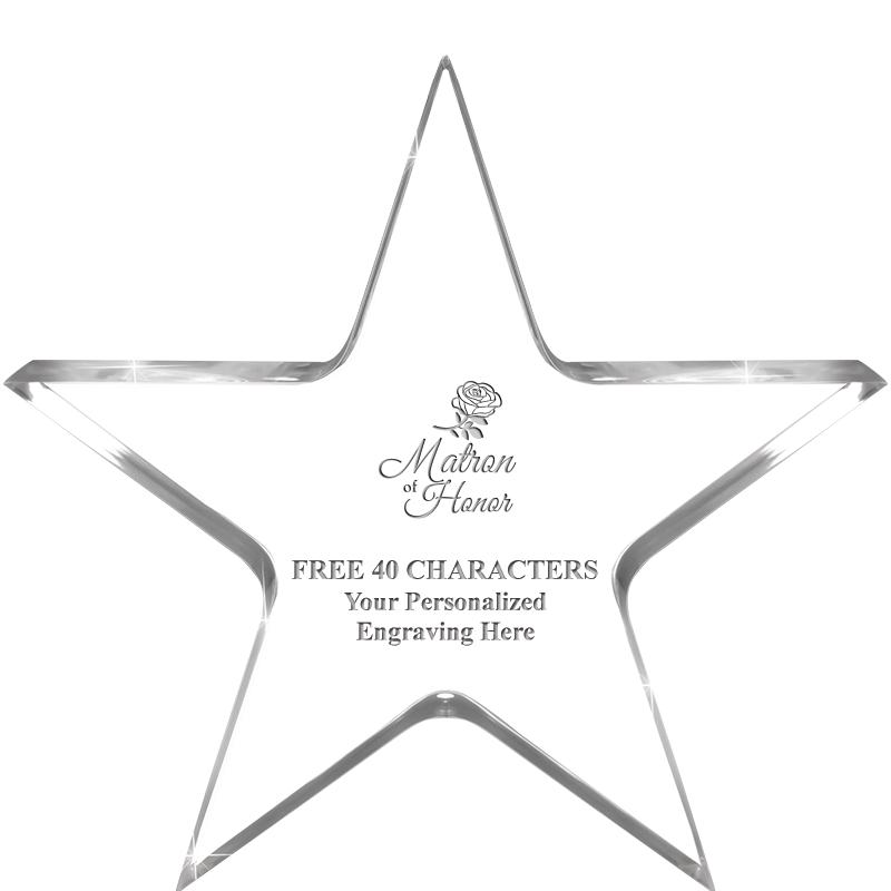 5" CLEAR STAR ACRYLIC 1" THICK