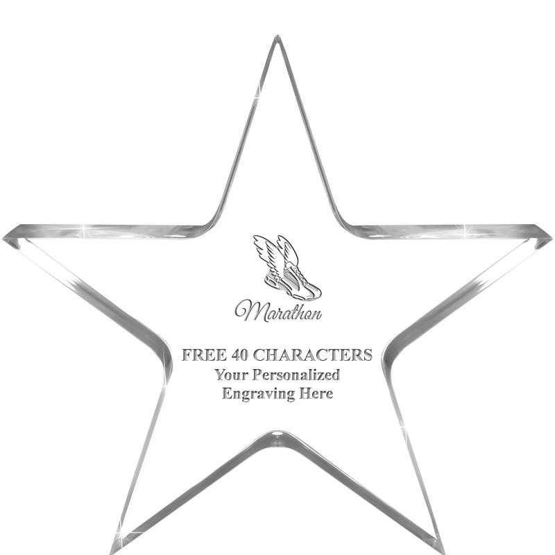 5" CLEAR STAR ACRYLIC 1" THICK