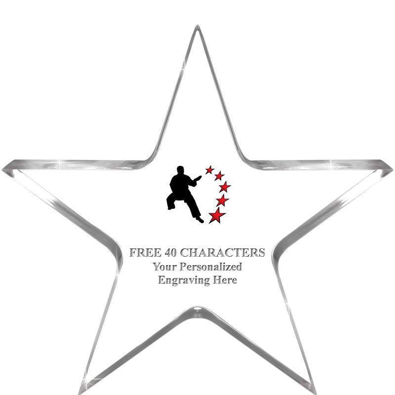 5" CLEAR STAR ACRYLIC 1" THICK