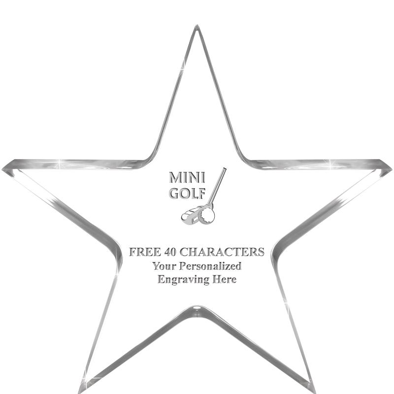 5" CLEAR STAR ACRYLIC 1" THICK