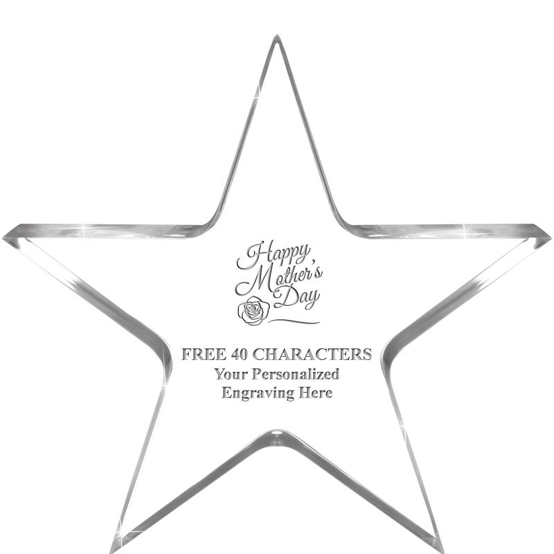 5" CLEAR STAR ACRYLIC 1" THICK