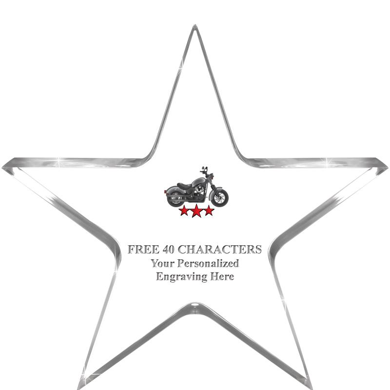 5" CLEAR STAR ACRYLIC 1" THICK