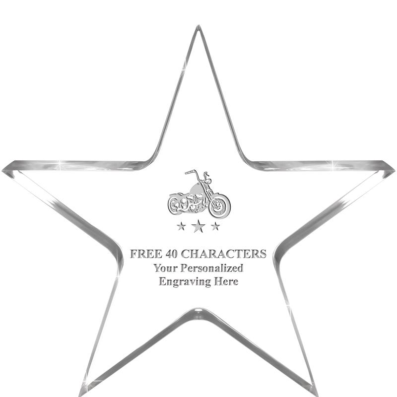 5" CLEAR STAR ACRYLIC 1" THICK