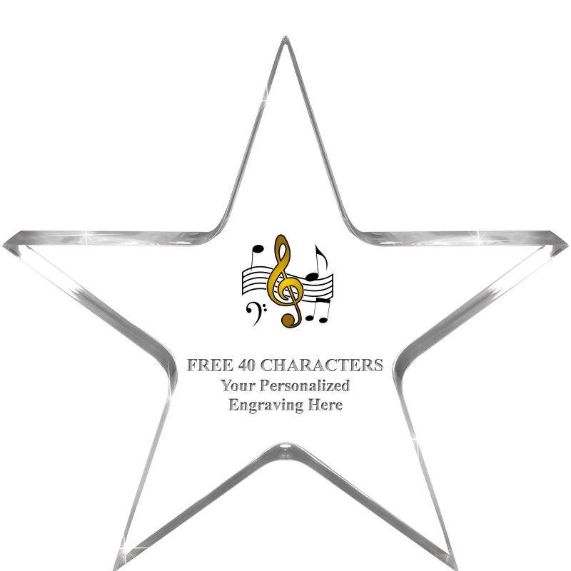 5" CLEAR STAR ACRYLIC 1" THICK