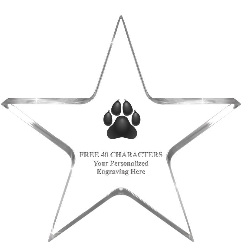 5" CLEAR STAR ACRYLIC 1" THICK