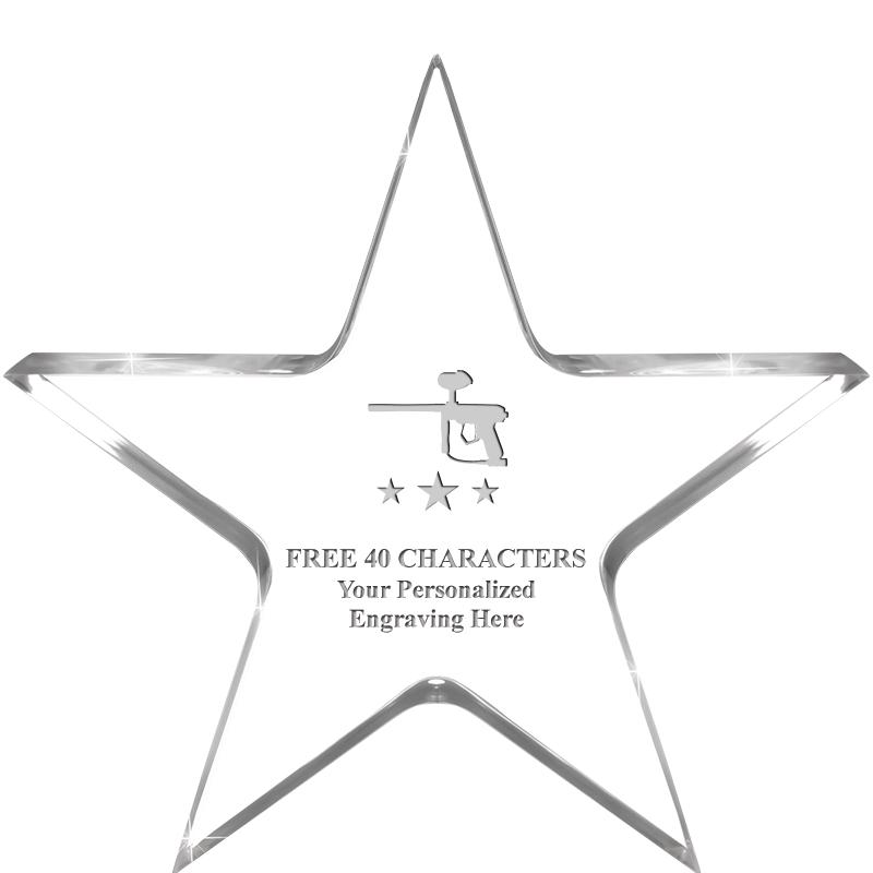 5" CLEAR STAR ACRYLIC 1" THICK