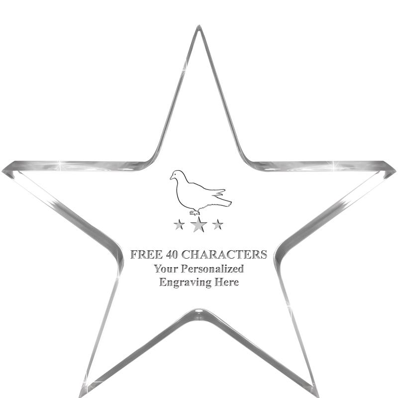 5" CLEAR STAR ACRYLIC 1" THICK