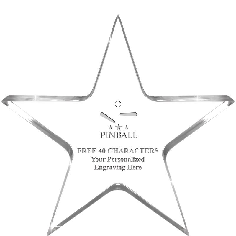 5" CLEAR STAR ACRYLIC 1" THICK