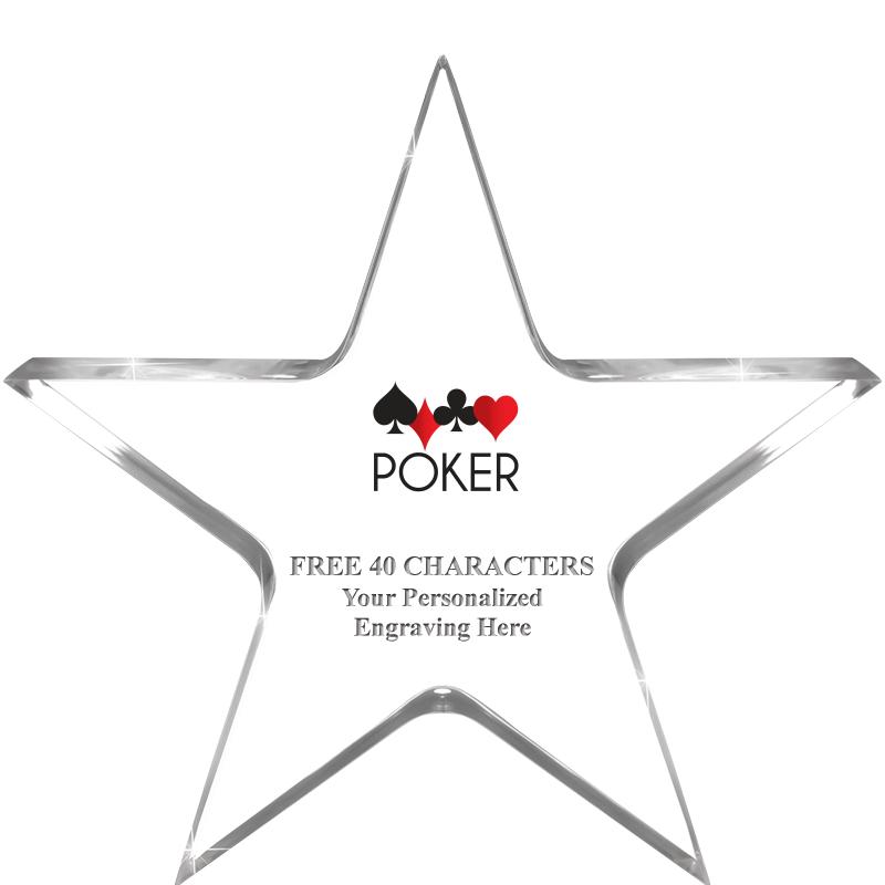 5" CLEAR STAR ACRYLIC 1" THICK