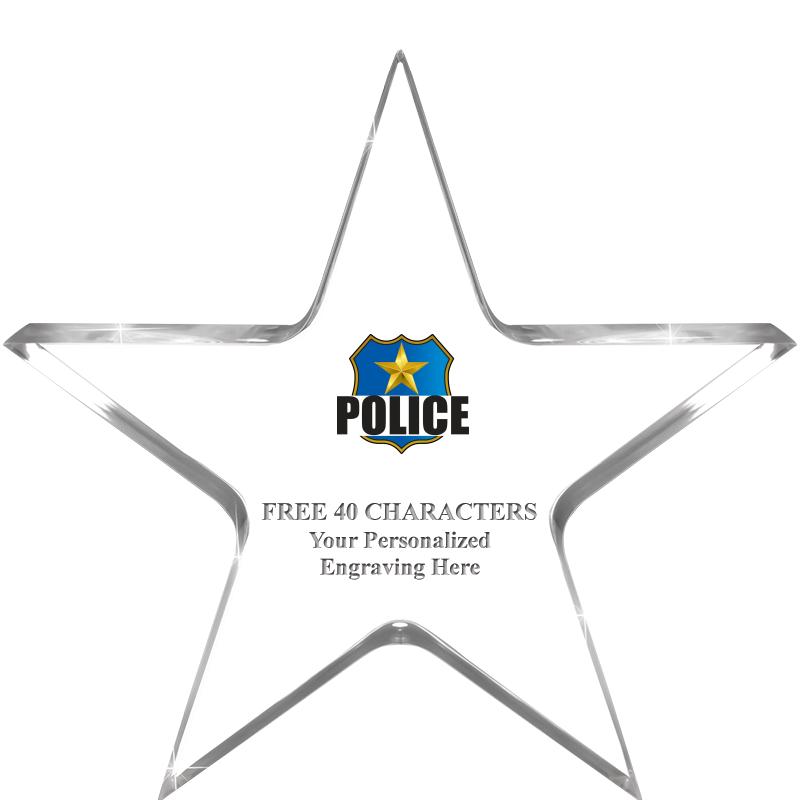 5" CLEAR STAR ACRYLIC 1" THICK