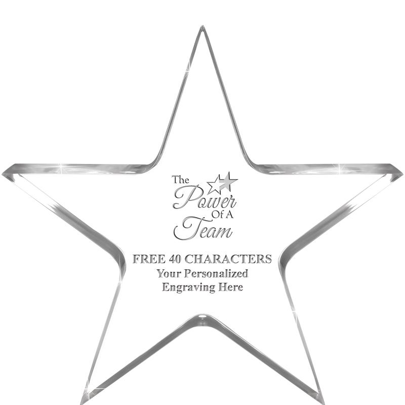 5" CLEAR STAR ACRYLIC 1" THICK