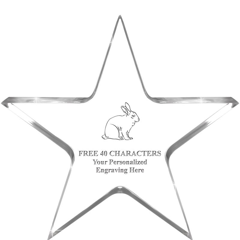 5" CLEAR STAR ACRYLIC 1" THICK