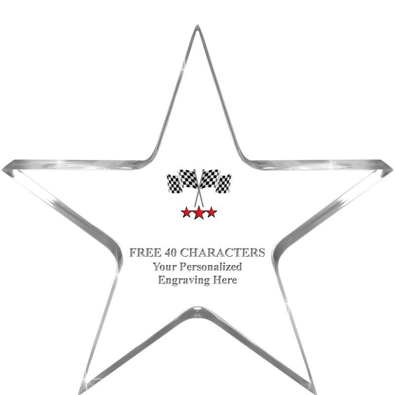5" CLEAR STAR ACRYLIC 1" THICK