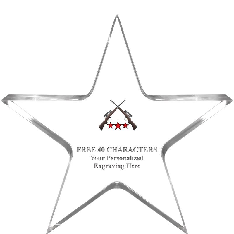 5" CLEAR STAR ACRYLIC 1" THICK