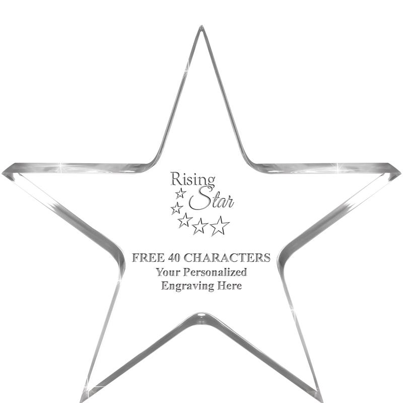 5" CLEAR STAR ACRYLIC 1" THICK