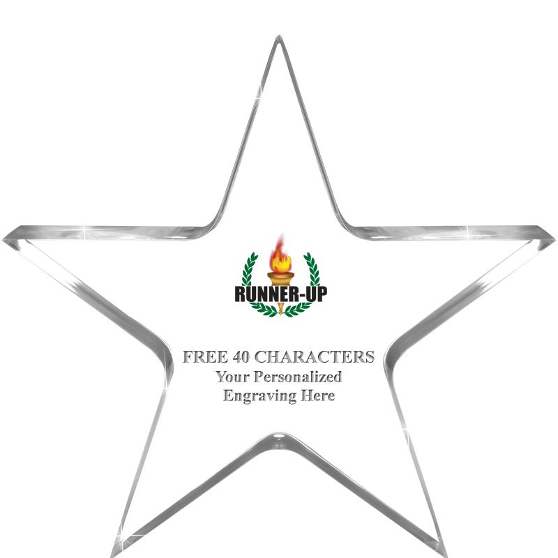 5" CLEAR STAR ACRYLIC 1" THICK