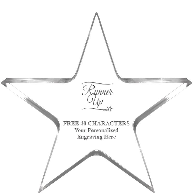 5" CLEAR STAR ACRYLIC 1" THICK