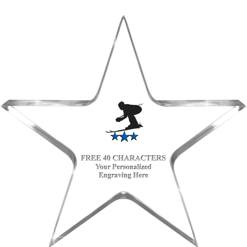 5" CLEAR STAR ACRYLIC 1" THICK