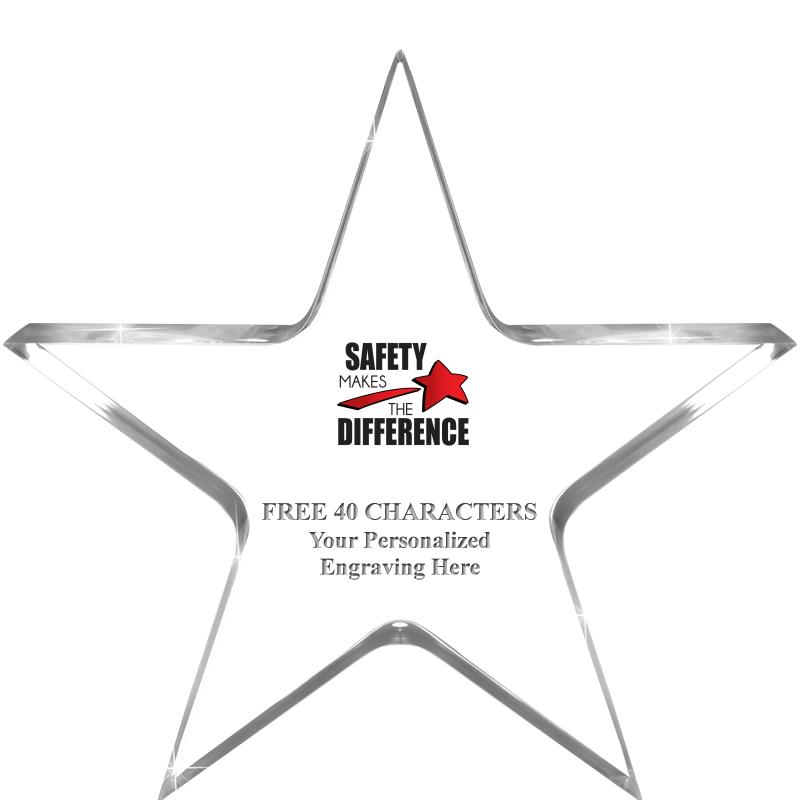 5" CLEAR STAR ACRYLIC 1" THICK