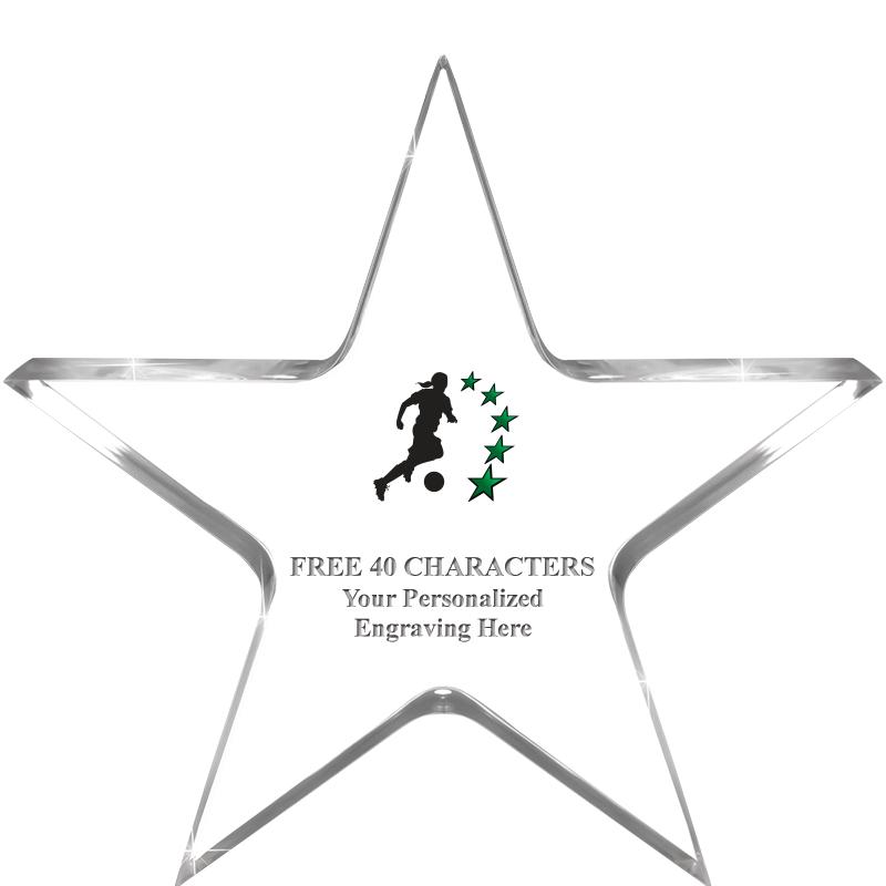 5" CLEAR STAR ACRYLIC 1" THICK