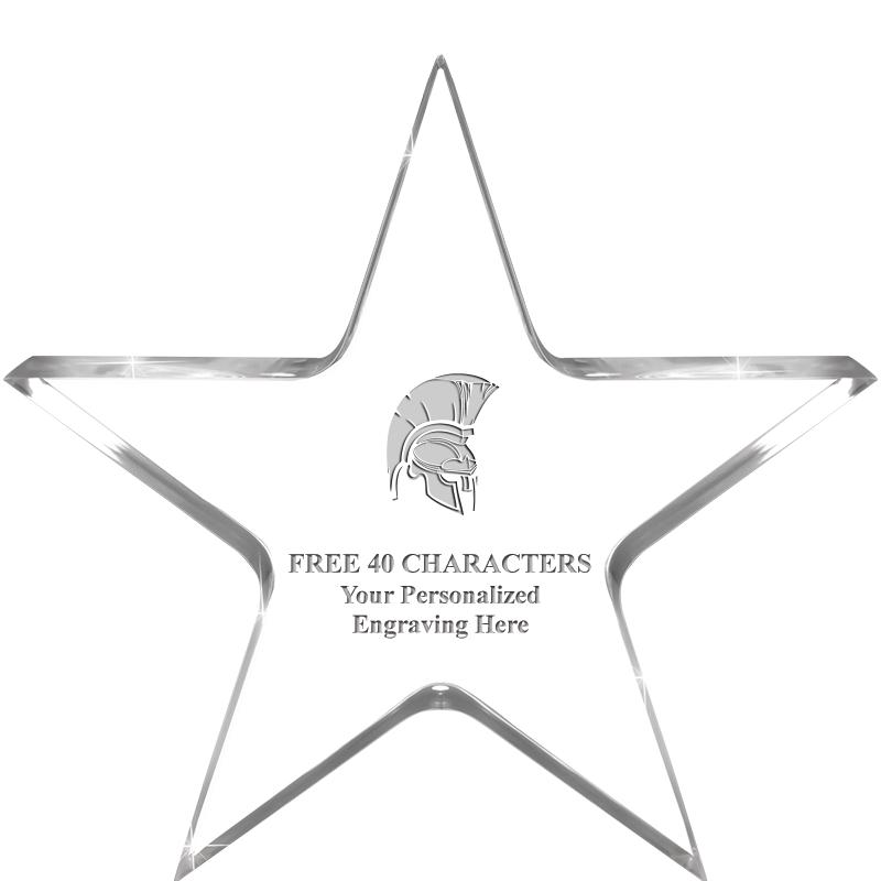 5" CLEAR STAR ACRYLIC 1" THICK