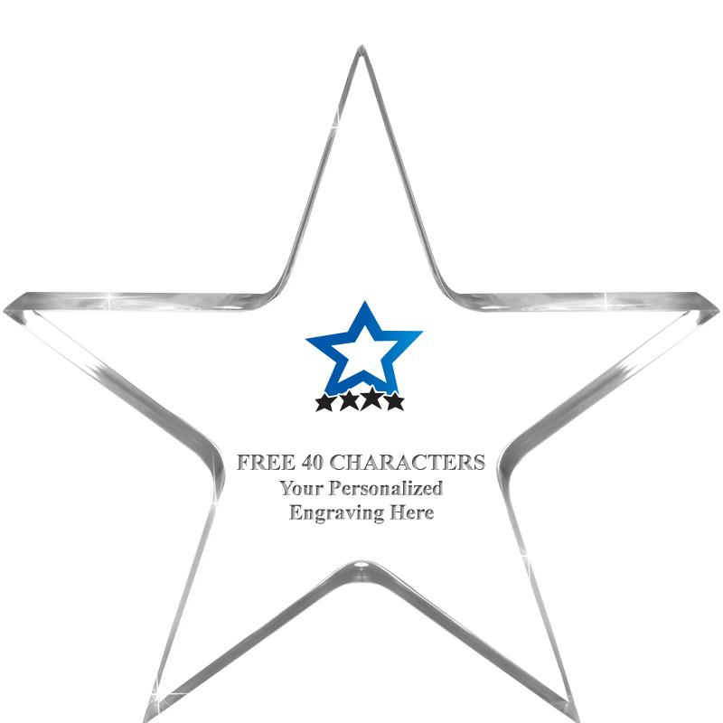 5" CLEAR STAR ACRYLIC 1" THICK