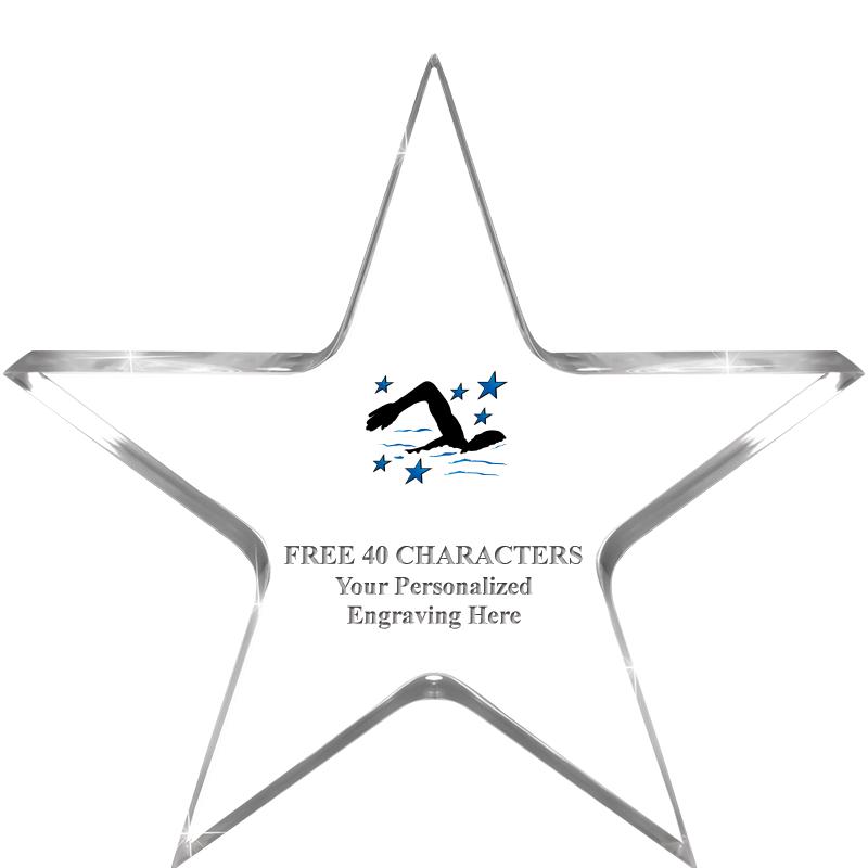 5" CLEAR STAR ACRYLIC 1" THICK