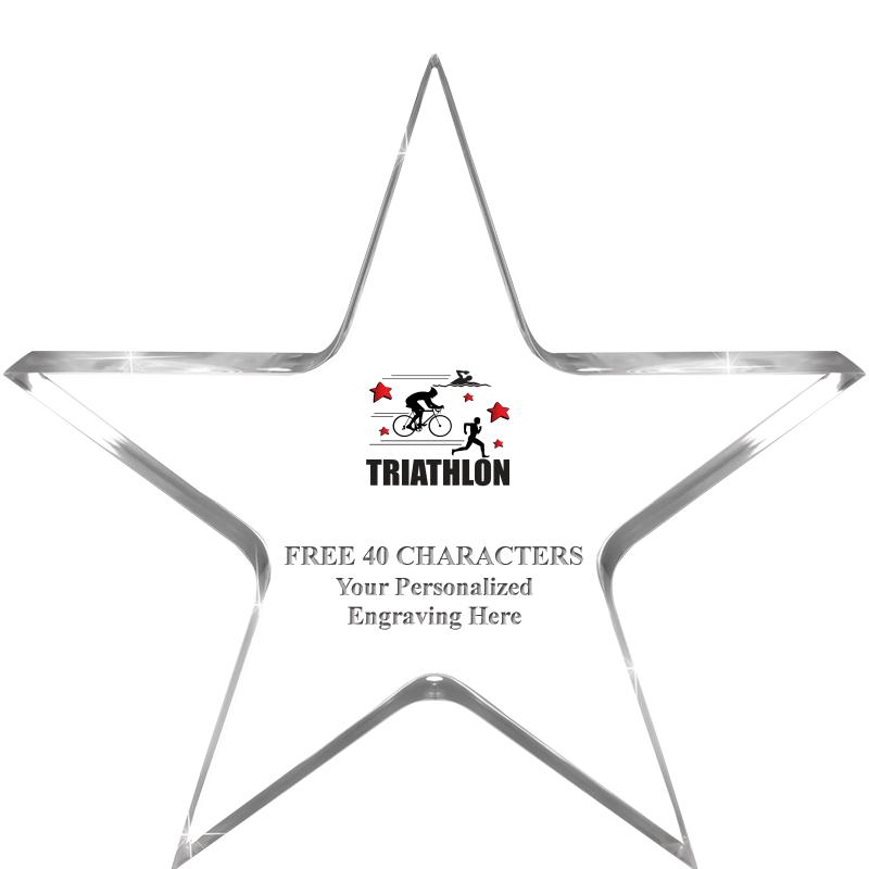 5" CLEAR STAR ACRYLIC 1" THICK