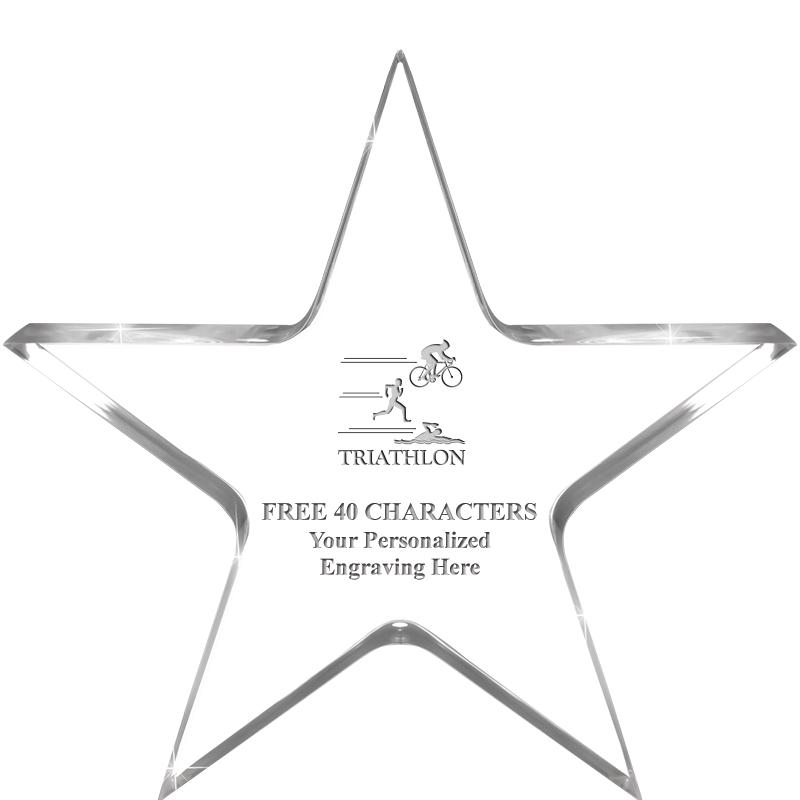 5" CLEAR STAR ACRYLIC 1" THICK