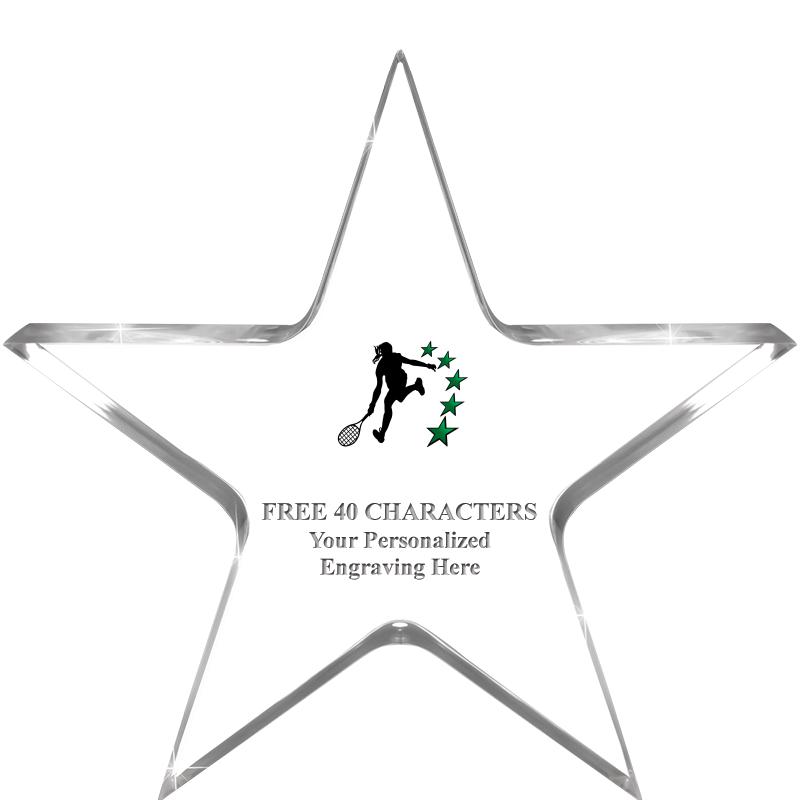 5" CLEAR STAR ACRYLIC 1" THICK