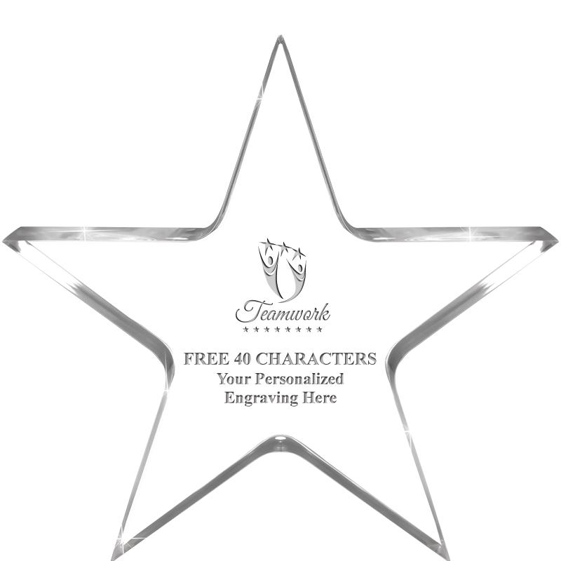 5" CLEAR STAR ACRYLIC 1" THICK