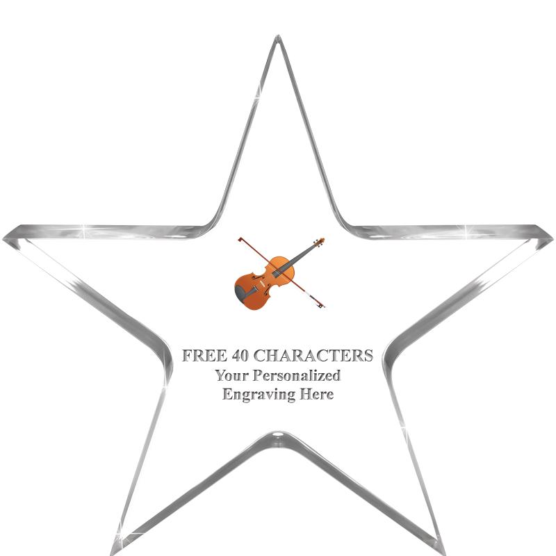 5" CLEAR STAR ACRYLIC 1" THICK