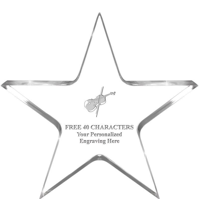 5" CLEAR STAR ACRYLIC 1" THICK