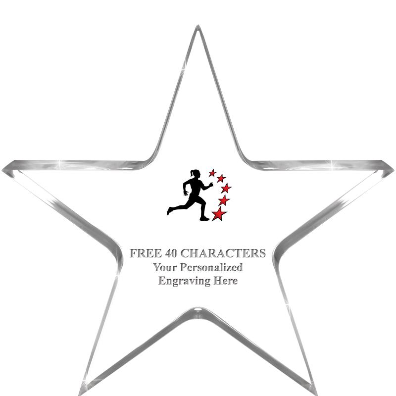 5" CLEAR STAR ACRYLIC 1" THICK