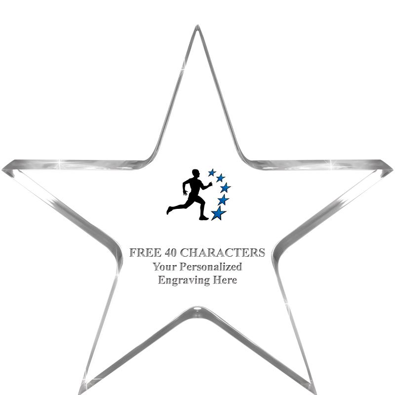 5" CLEAR STAR ACRYLIC 1" THICK