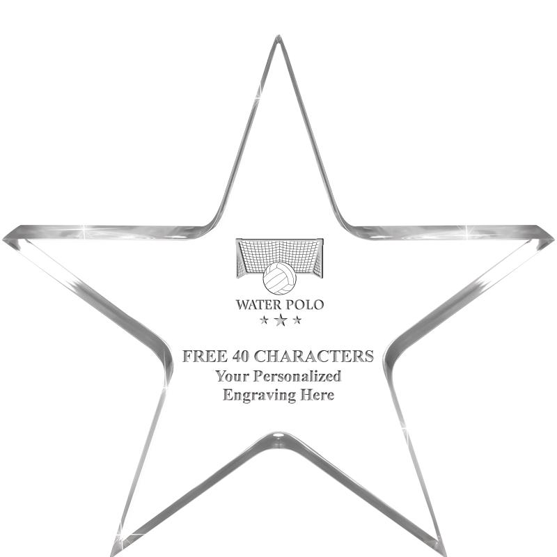 5" CLEAR STAR ACRYLIC 1" THICK