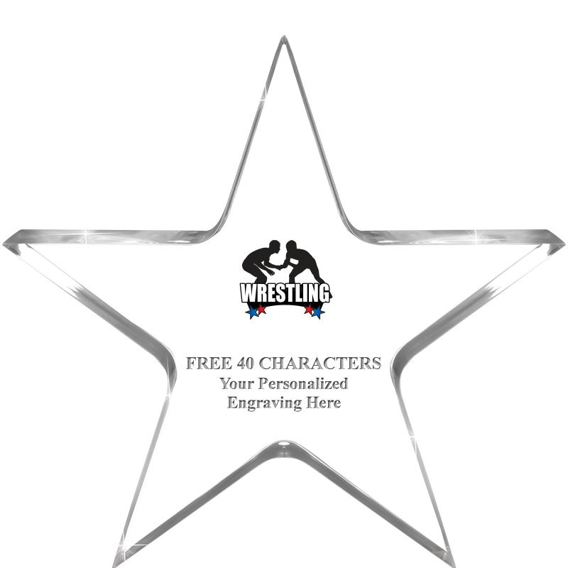 5" CLEAR STAR ACRYLIC 1" THICK