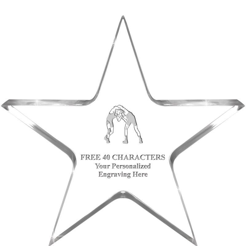 5" CLEAR STAR ACRYLIC 1" THICK