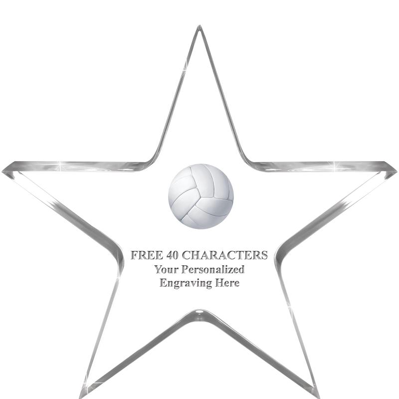 5" CLEAR STAR ACRYLIC 1" THICK