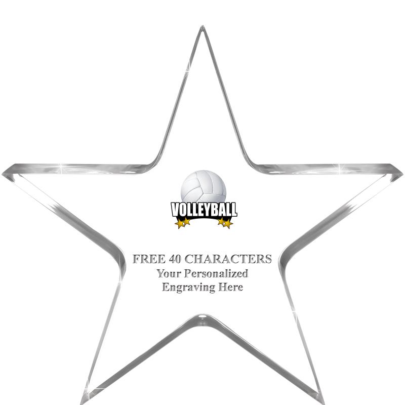 5" CLEAR STAR ACRYLIC 1" THICK