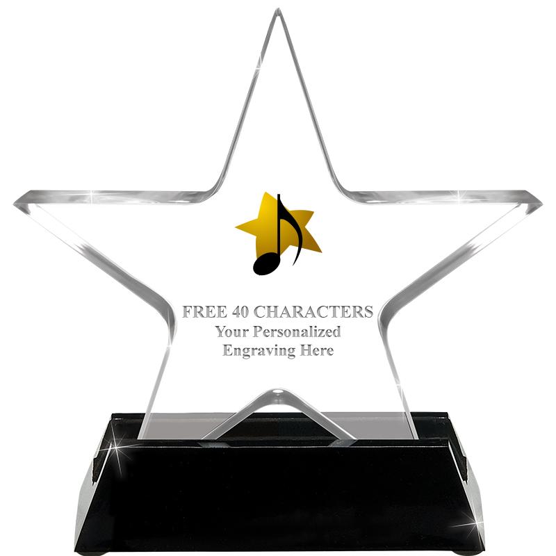 5 1/4" ACRYLIC STAR W/ STAND