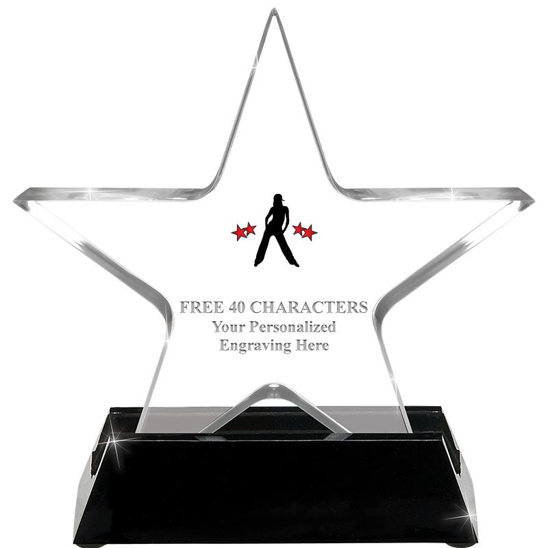 5 1/4" ACRYLIC STAR W/ STAND