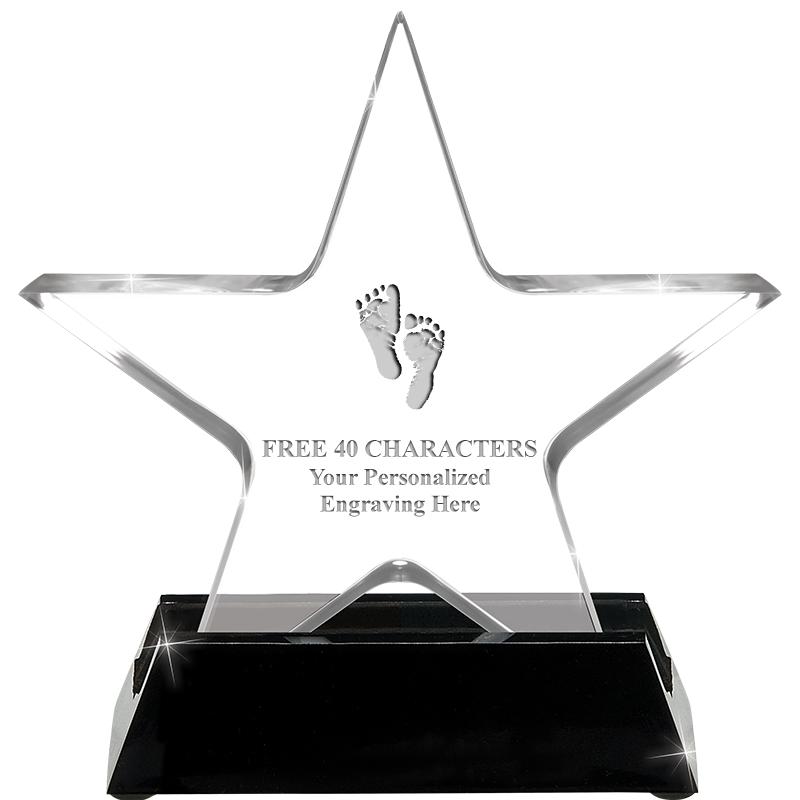 5 1/4" ACRYLIC STAR W/ STAND