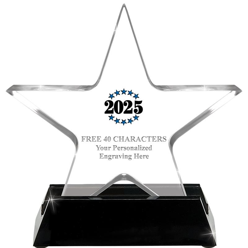 5 1/4" ACRYLIC STAR W/ STAND