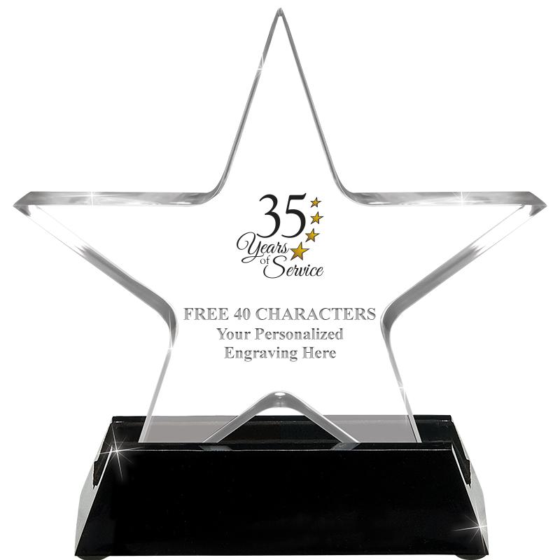 5 1/4" ACRYLIC STAR W/ STAND