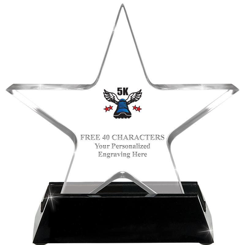 5 1/4" ACRYLIC STAR W/ STAND