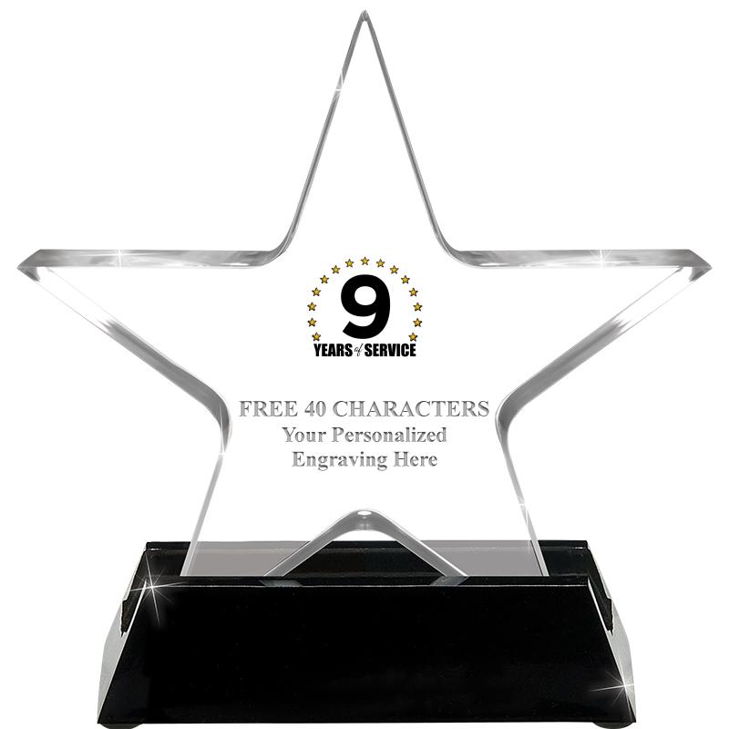 5 1/4" ACRYLIC STAR W/ STAND