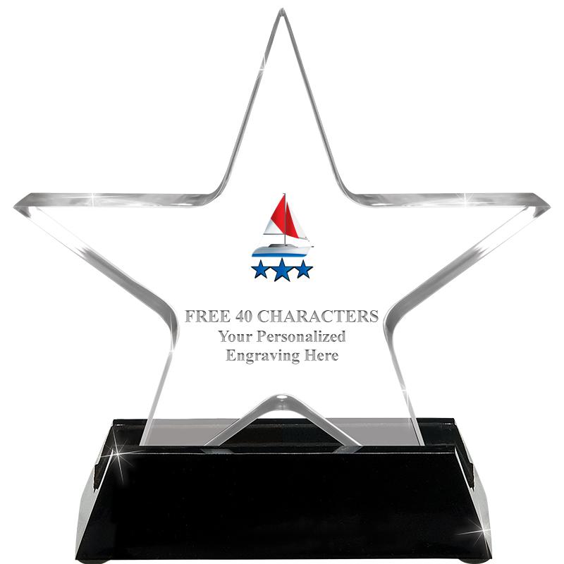 5 1/4" ACRYLIC STAR W/ STAND