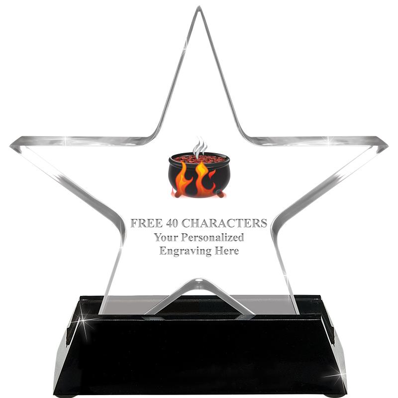 5 1/4" ACRYLIC STAR W/ STAND