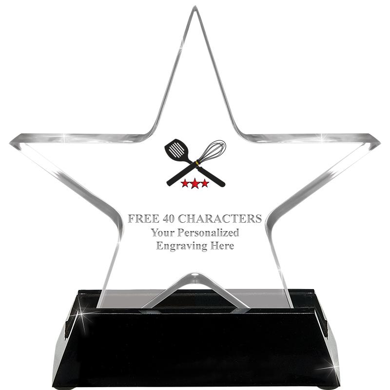 5 1/4" ACRYLIC STAR W/ STAND